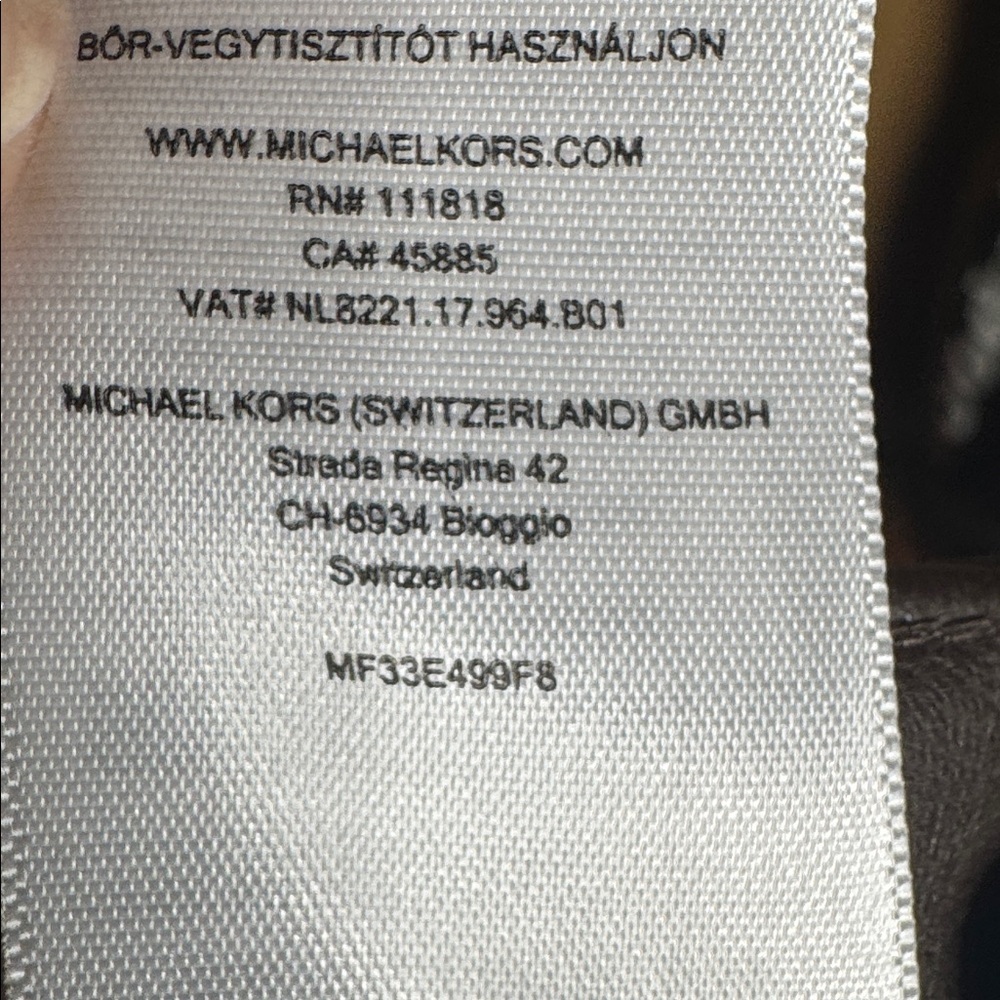 NWT MICHAEL MICHAEL KORS Straight-Leg Lamb Leather Pants Chocolate Brown Size 2 - Picture 16 of 16